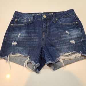 Seven7 Denim Blue Women's Weekend Short Distressed Shorts in Size 4
